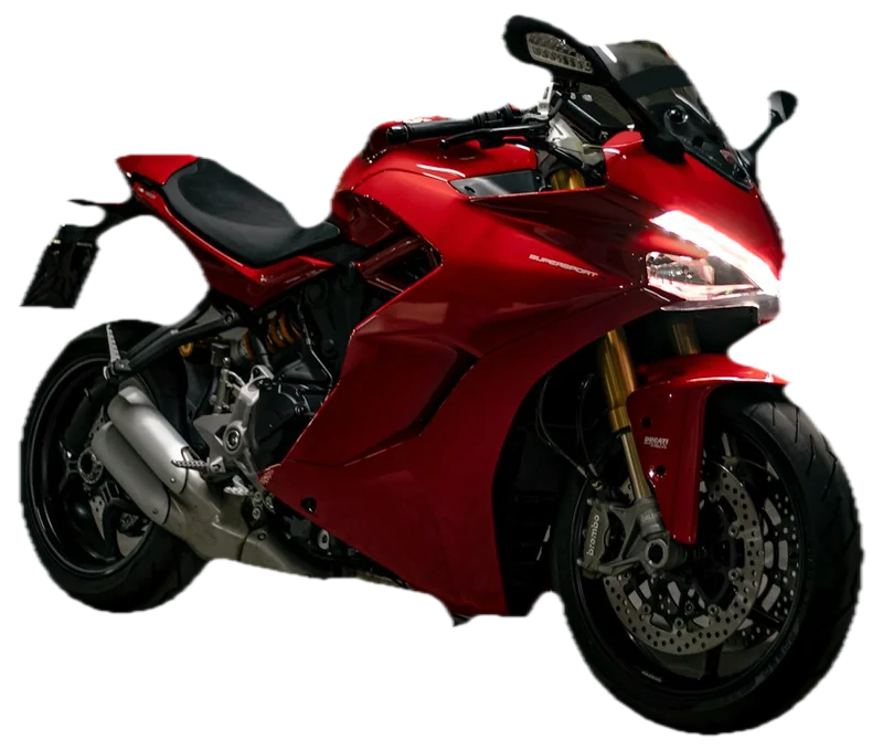 Moto esportiva vermelha